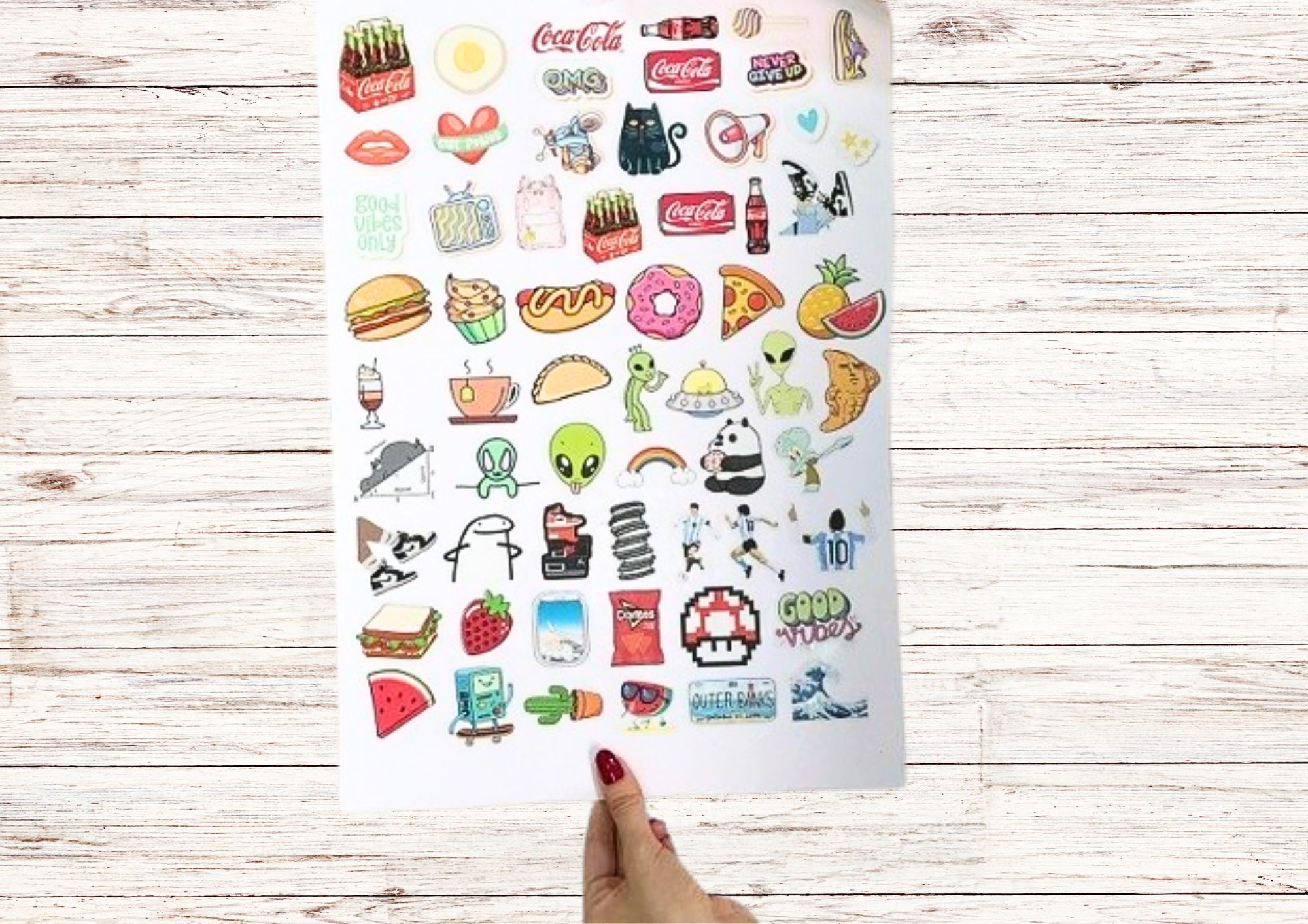 Stickers tamaño A4